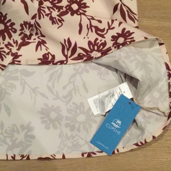 Women's One Shoulder Floral  Print Self-tie Mini Dress - Picture 7 of 9